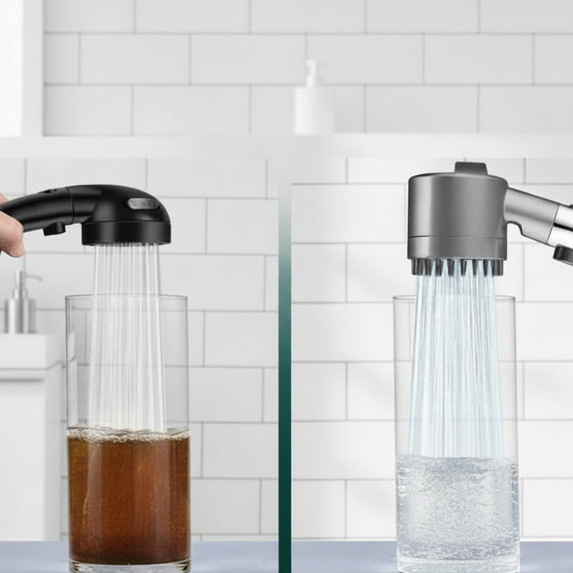 TURBOHEAD – High Pressure Shower Head with Filtration System for Clean Water