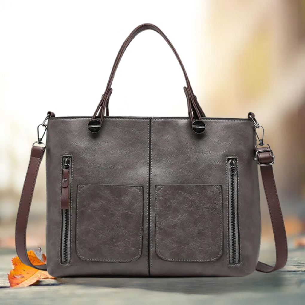 Elegante klassische Lederschultertasche