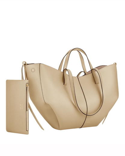 Women's Calf Leather Tote Bag – Magnetic Closure | LolFinds