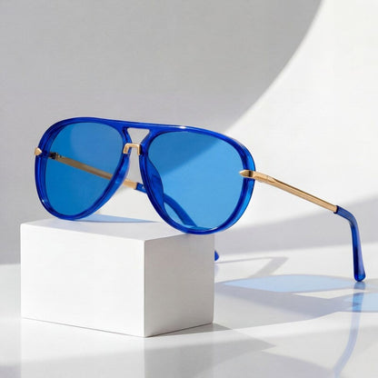 Sonnenbrille im Pilotenstil – Doppelsteg, UV400