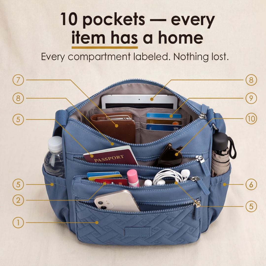 Velora – Lightweight Quilted Crossbody Bag