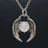 Creative Eagle Wings Feather Glowing Ball Necklace