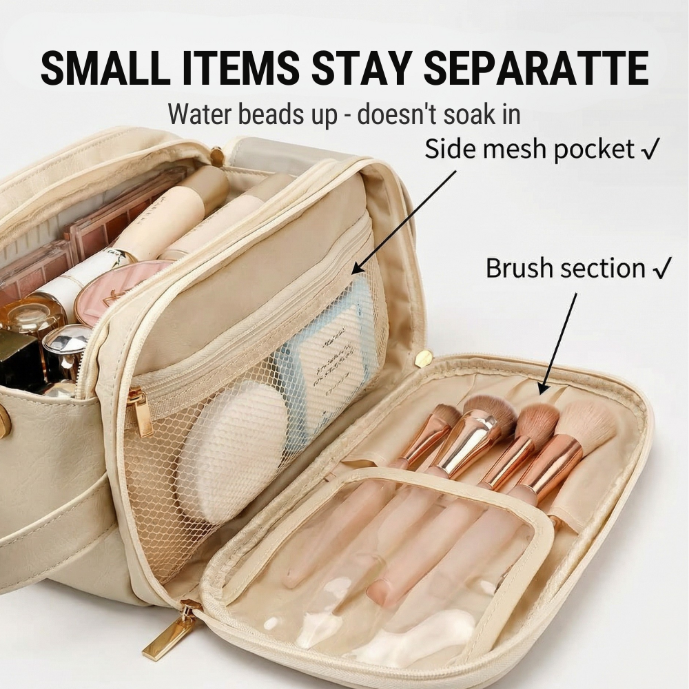 Glossa - Large Capacity Makeup Organizer with Brush Protectors