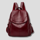 Anti-Theft Leather Backpack for Stylish Women