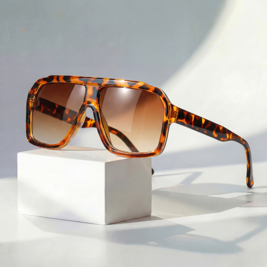 Vintage-Sonnenbrille – UV400 mit Doppelsteg