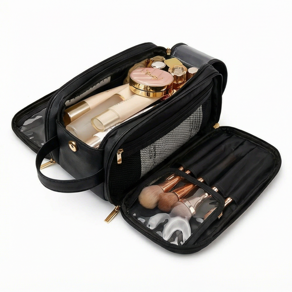 Glossa - Large Capacity Makeup Organizer with Brush Protectors