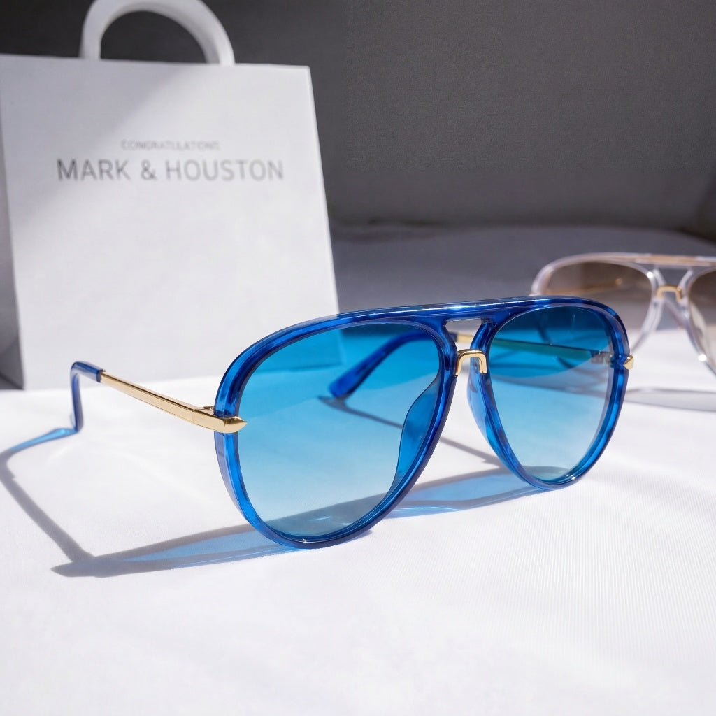 Aviator-Sonnenbrille – Retro-Doppelsteg, UV400
