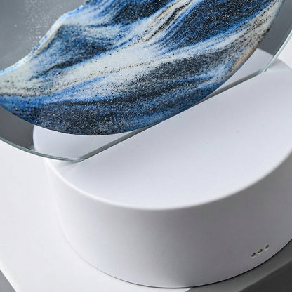 Moderne runde Sandkunst-Lampe – AquaDrift