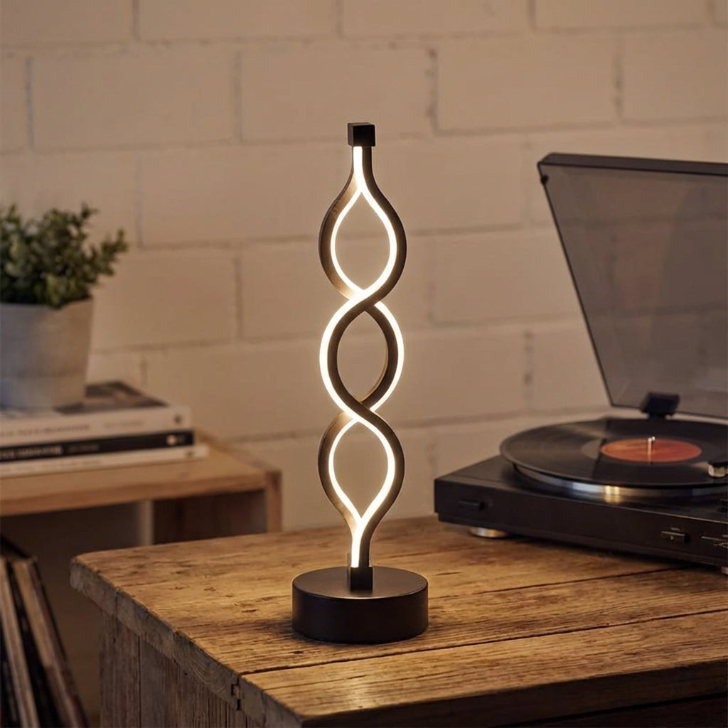 Moderne Spiral-Tischlampe – Spirique