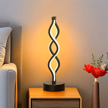 Moderne Spiral-Tischlampe – Spirique