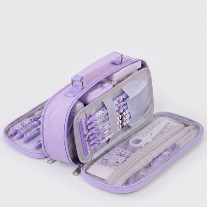 Schreibwarentasche mit mehreren Fächern und Reißverschluss – Modulax