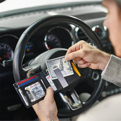 Schlankes RFID-Portemonnaie mit Geldklammer