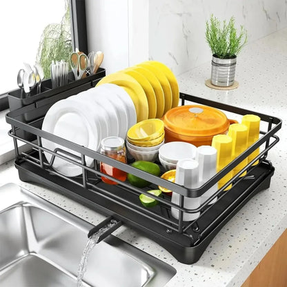 FLOWVA – Geschirrabtropf-Organizer mit praktischem Abtropfschalen-Design