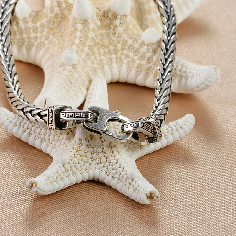 Armband mit Onyx-Edelstein – geflochtenes Edelstahlband