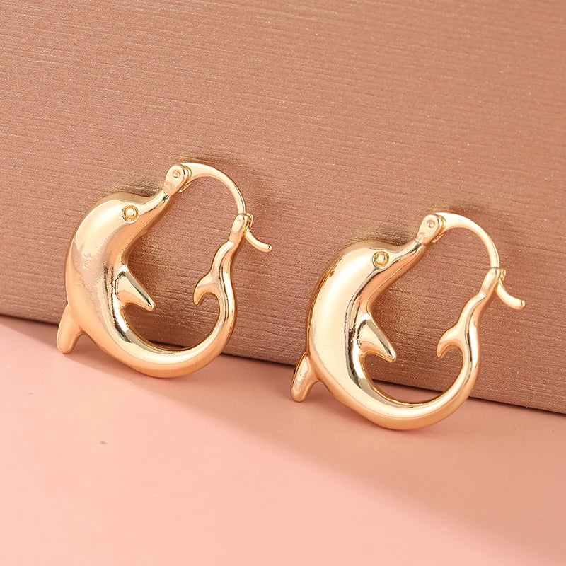 Dolphin Hoop Ocean Inspired Earrings