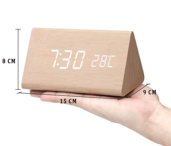 WOODSENSE – LED-Holzuhr mit Sprachsteuerung für eine stilvolle Zeitanzeige