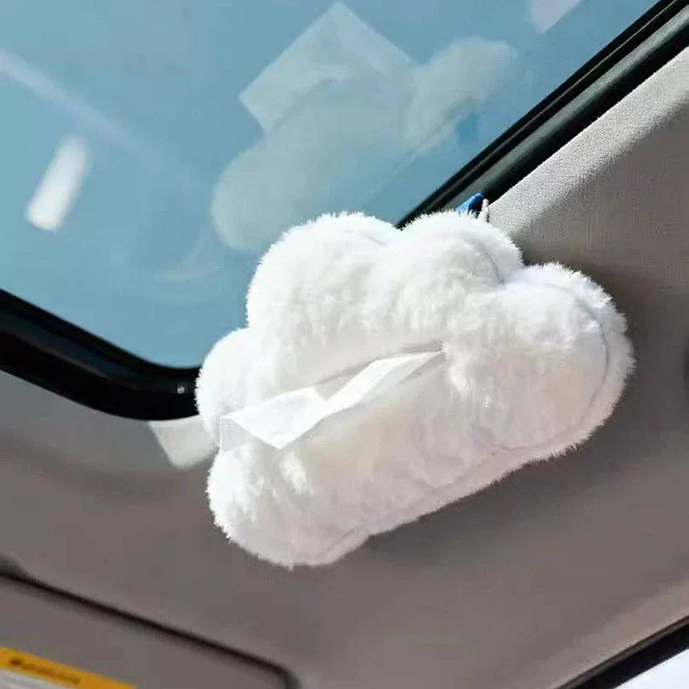 Cloud Shape Hanging Car Tissue Box
