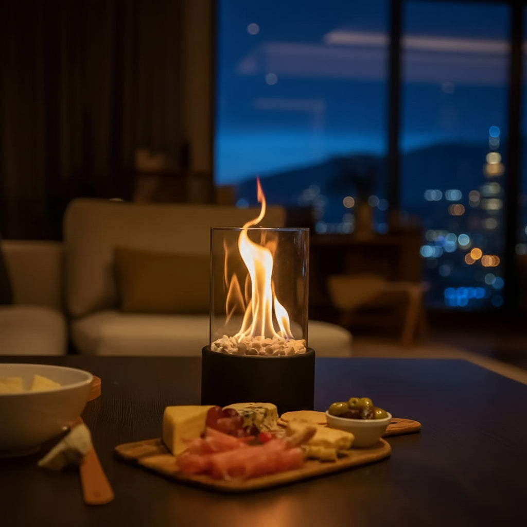 SLEEKFLAME – Smokeless Table Fireplace for Stylish Indoor & Outdoor Use