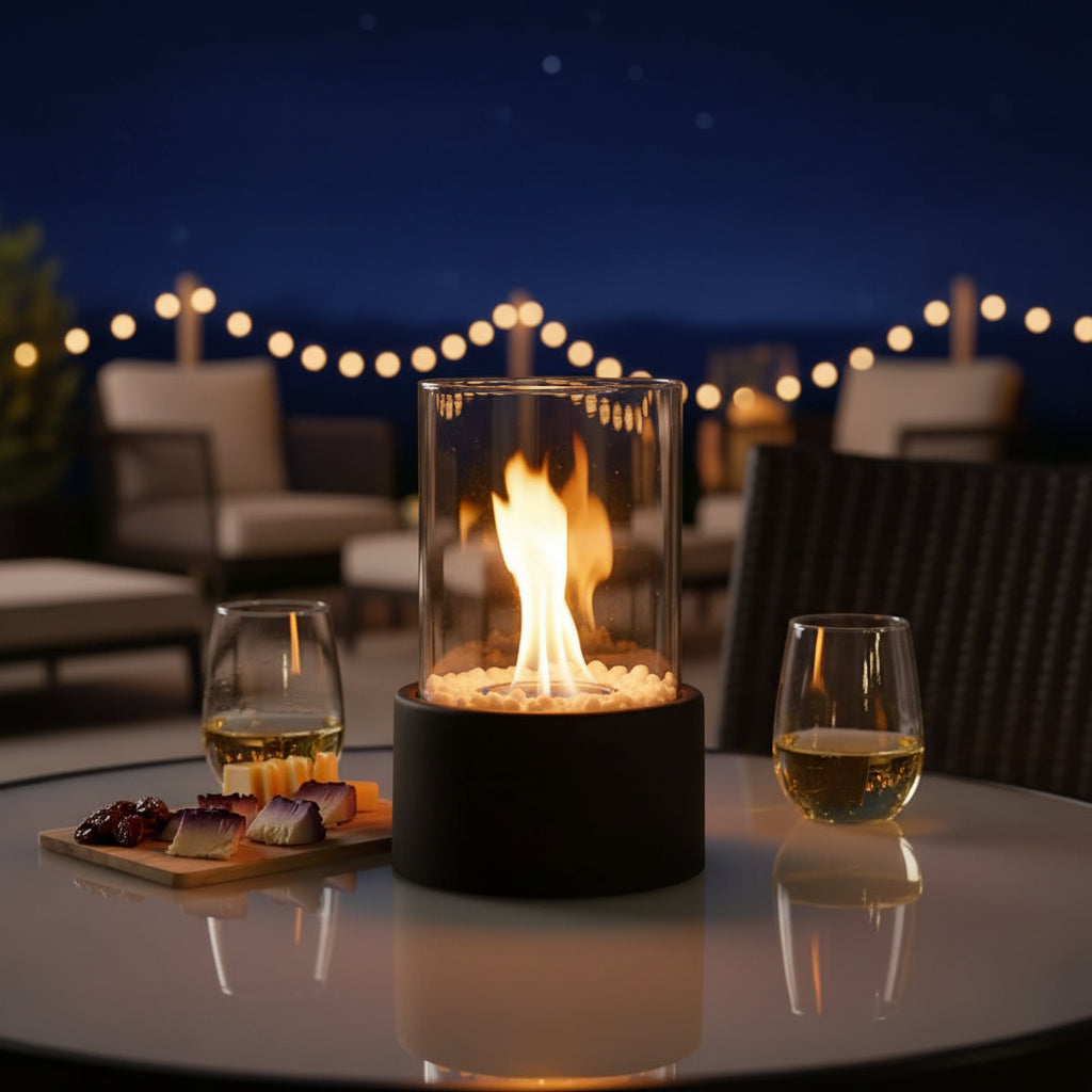 SLEEKFLAME – Smokeless Table Fireplace for Stylish Indoor & Outdoor Use