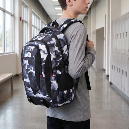Formstabiler Schulrucksack mit mehreren Fächern – Zenthos