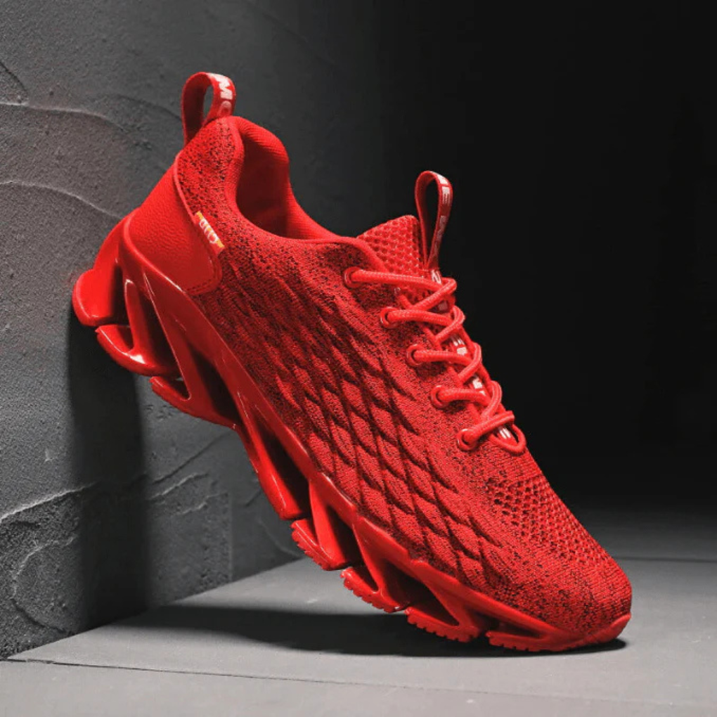 Herren-Laufschuhe – Strick-Sneaker mit rutschfester Sohle
