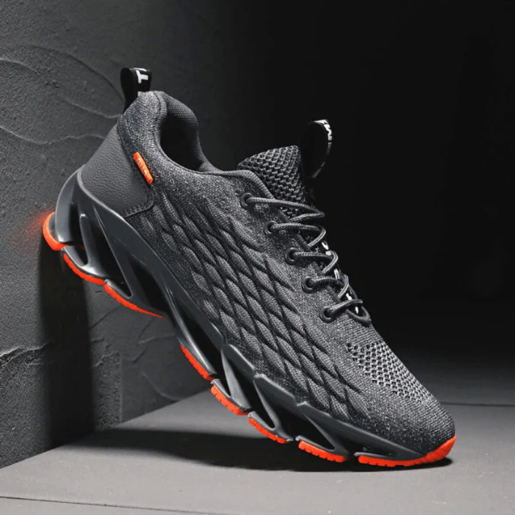 Herren-Laufschuhe – Strick-Sneaker mit rutschfester Sohle
