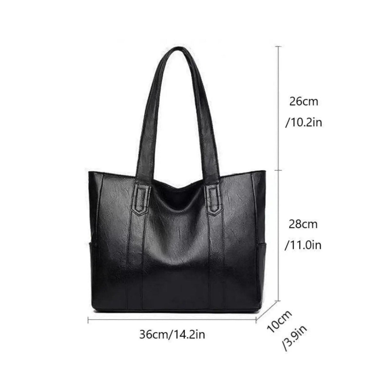 VINTARIS – Elegant Leather Shoulder Bag with Retro Touch and Smooth Surface