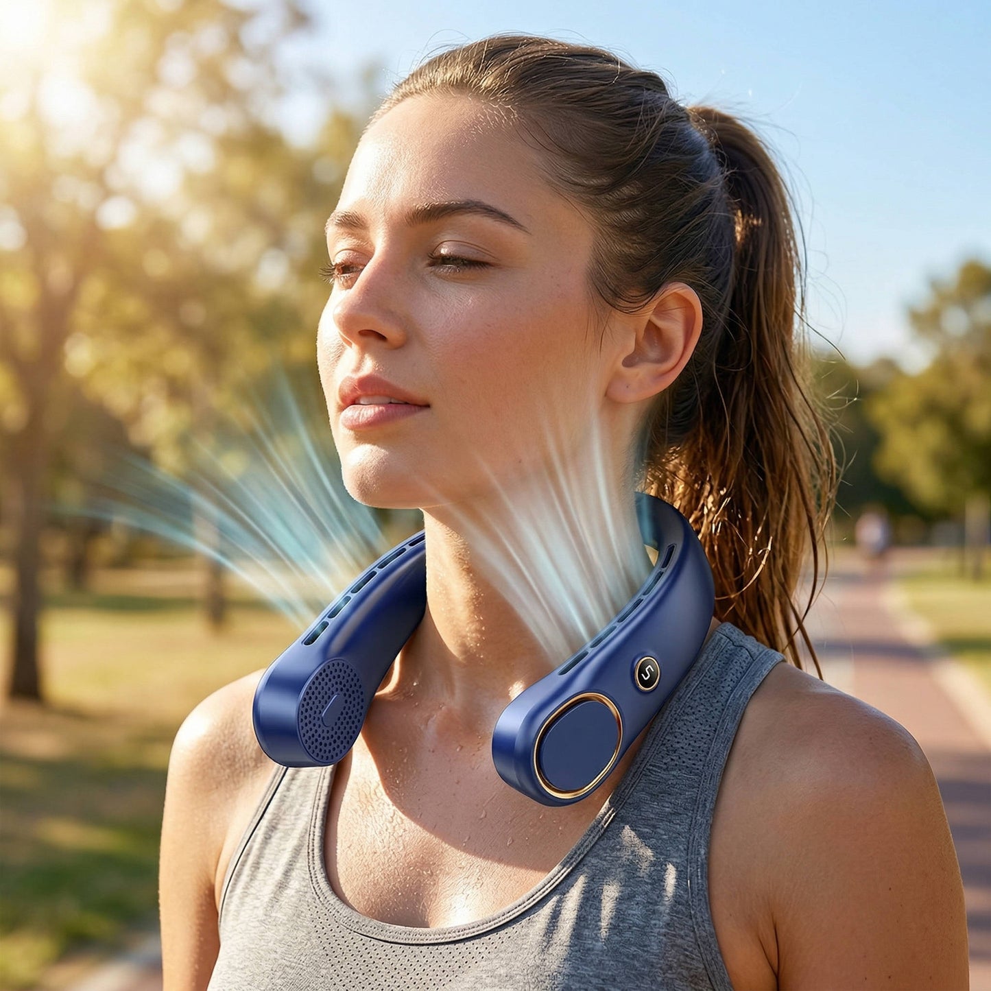 Bladeless Neck Fan – Wearable Hands-Free Cooling | NackenAire