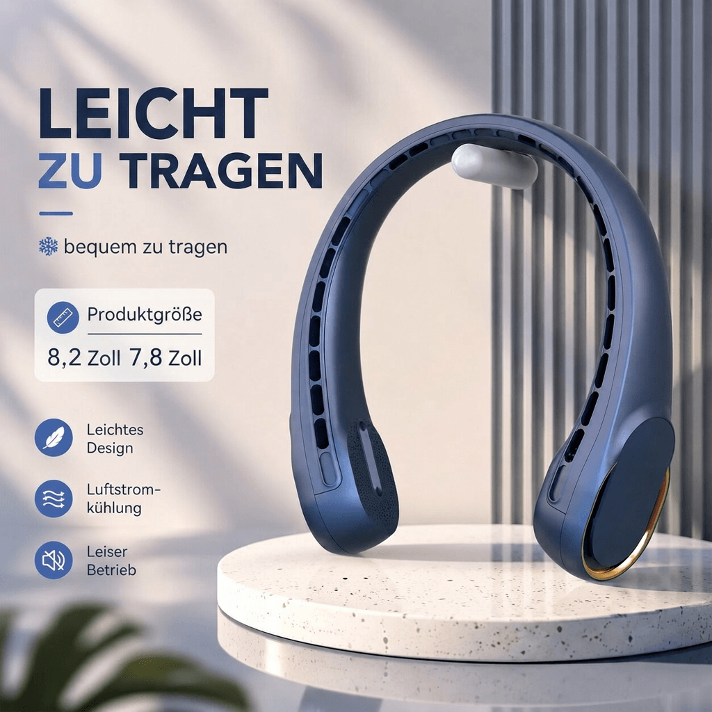 Bladeless Neck Fan – Wearable Hands-Free Cooling | NackenAire