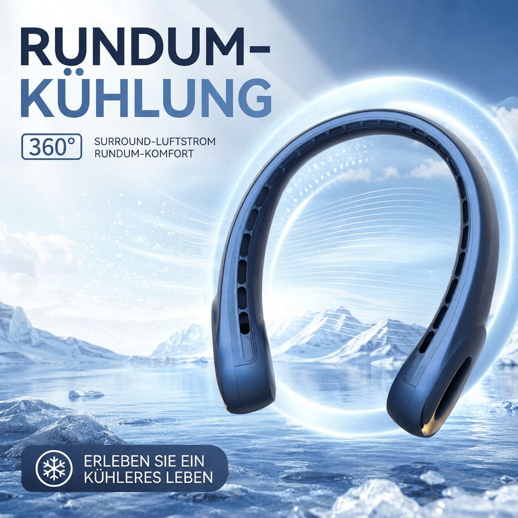 Bladeless Neck Fan – Wearable Hands-Free Cooling | NackenAire