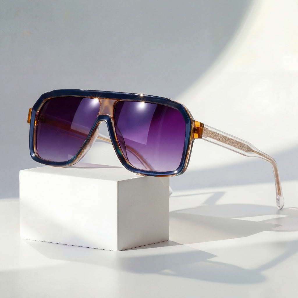 Vintage-Sonnenbrille – UV400 mit Doppelsteg