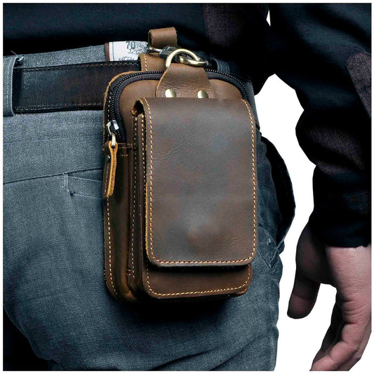 Herrenbauchtasche aus echtem Leder