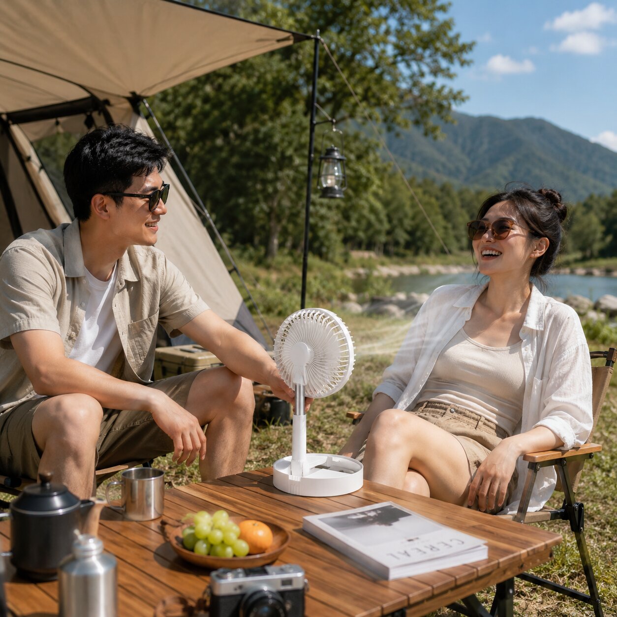 Foldable USB Rechargeable Fan – Portable Desk Fan | Faltbrise