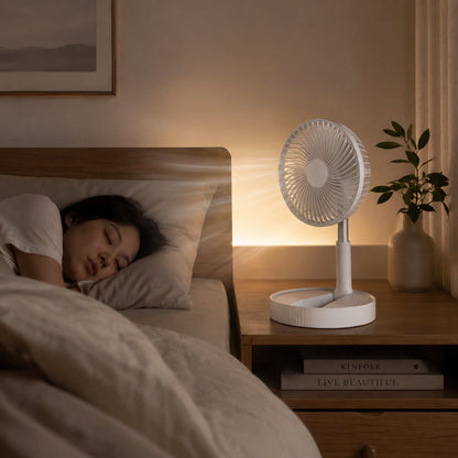 Foldable USB Rechargeable Fan – Portable Desk Fan | Faltbrise
