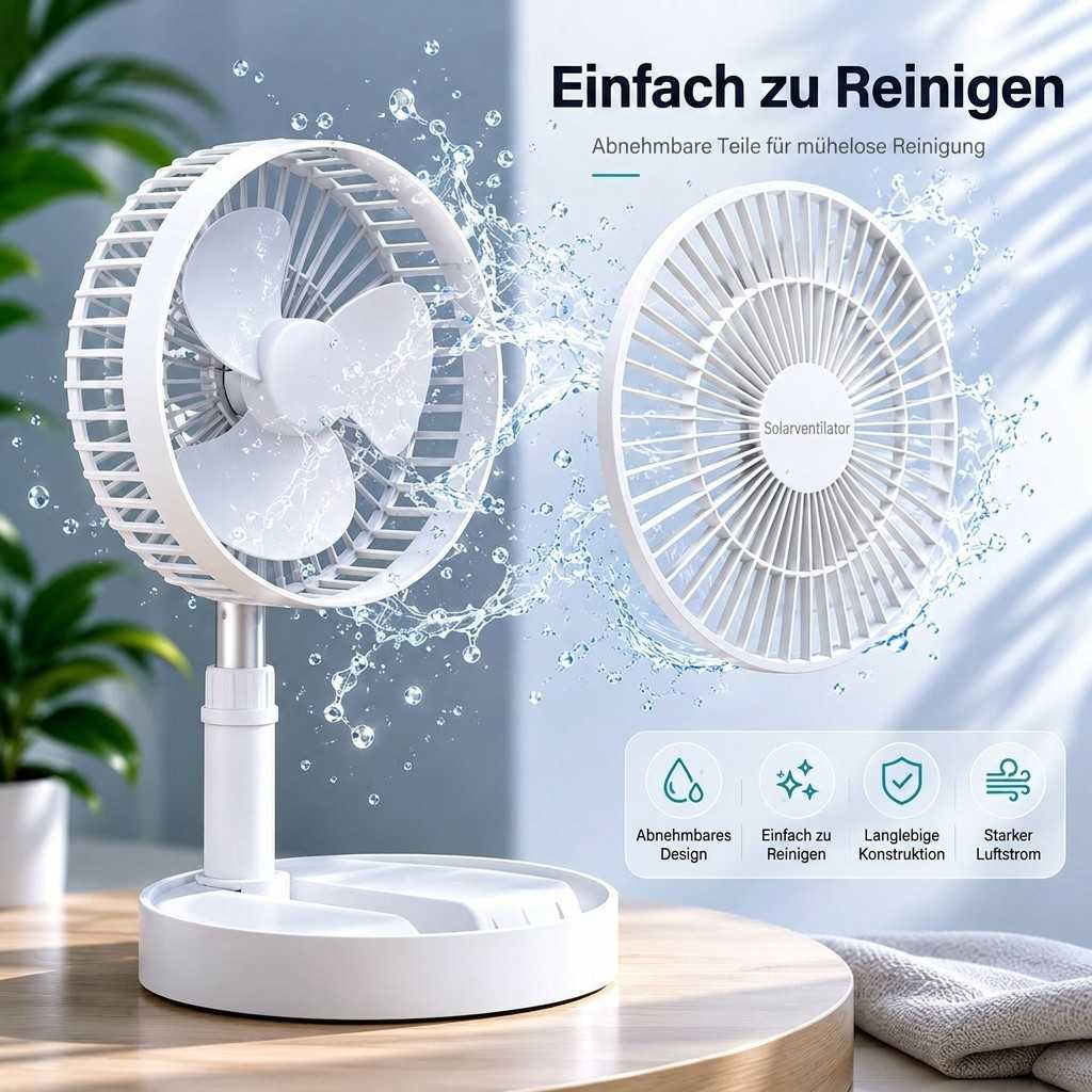 Foldable USB Rechargeable Fan – Portable Desk Fan | Faltbrise