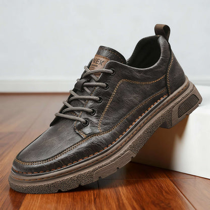 Herren Ledersneaker – handgenäht mit Dämpfungssohle