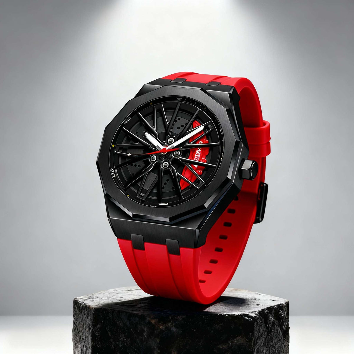 Herren Armbanduhr – Racing-Design mit Silikonband
