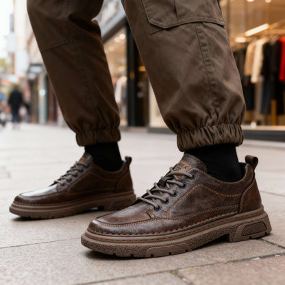 Herren Ledersneaker – handgenäht mit Dämpfungssohle