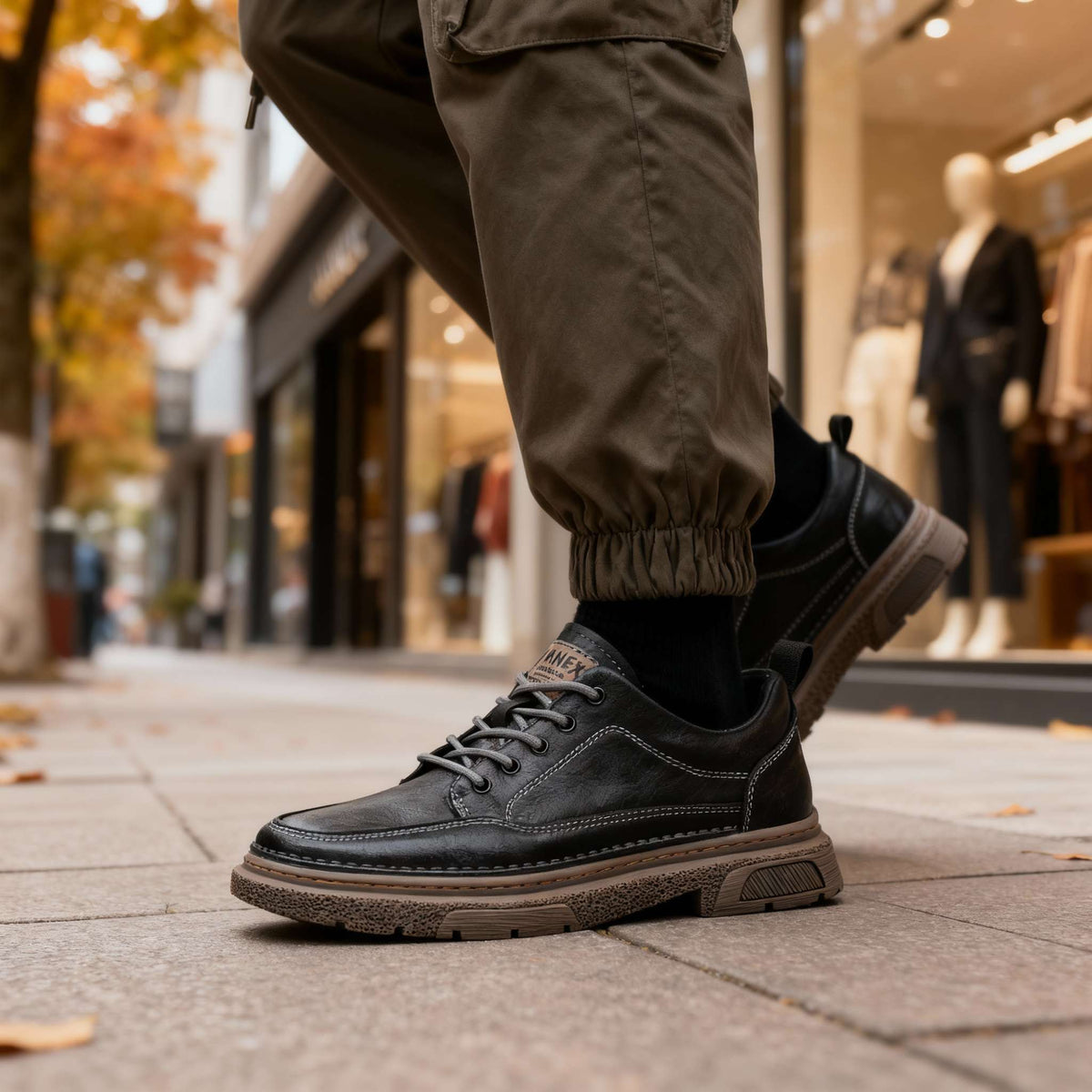 Herren Ledersneaker – handgenäht mit Dämpfungssohle