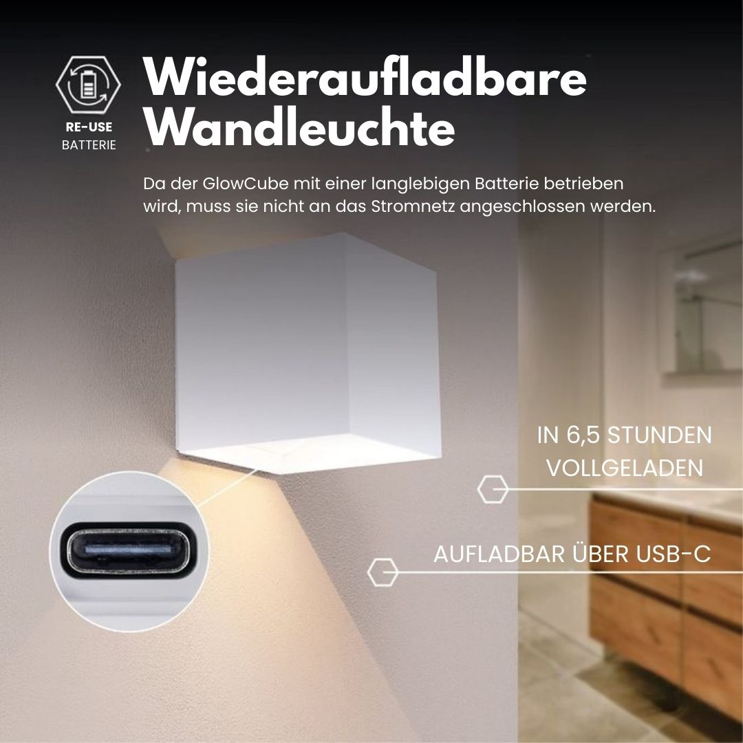 Wireless LED Wall Light – Battery Sensor Lamp Indoor/Outdoor | GlowCube