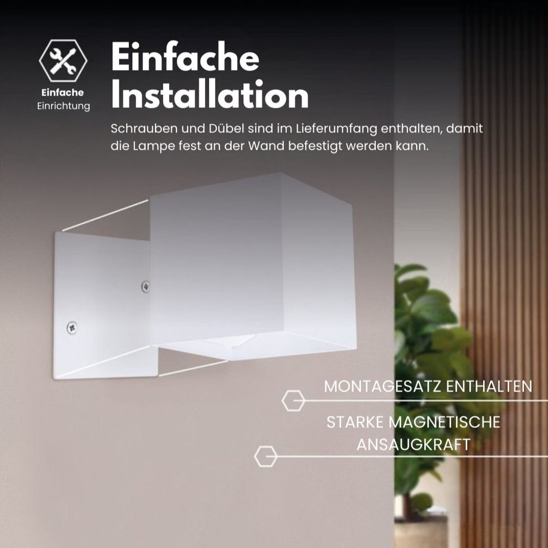 Wireless LED Wall Light – Battery Sensor Lamp Indoor/Outdoor | GlowCube