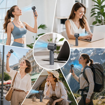 Portable Hand Fan with Flashlight – Rechargeable Mini Fan | CoolGold