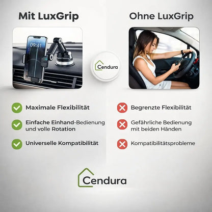Car Phone Mount Holder – 360° Rotating Dashboard Mount | LuxGrip