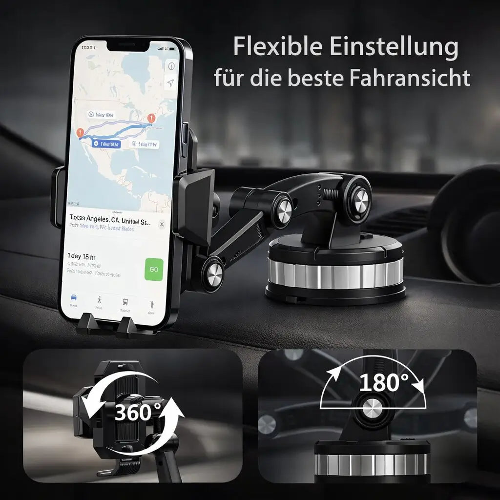 Car Phone Mount Holder – 360° Rotating Dashboard Mount | LuxGrip