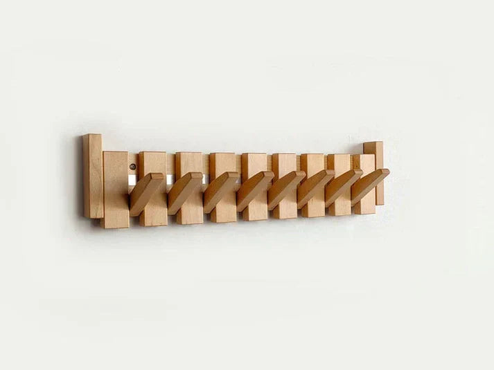 Durable Wooden Wall Coat Rack with Musical Design