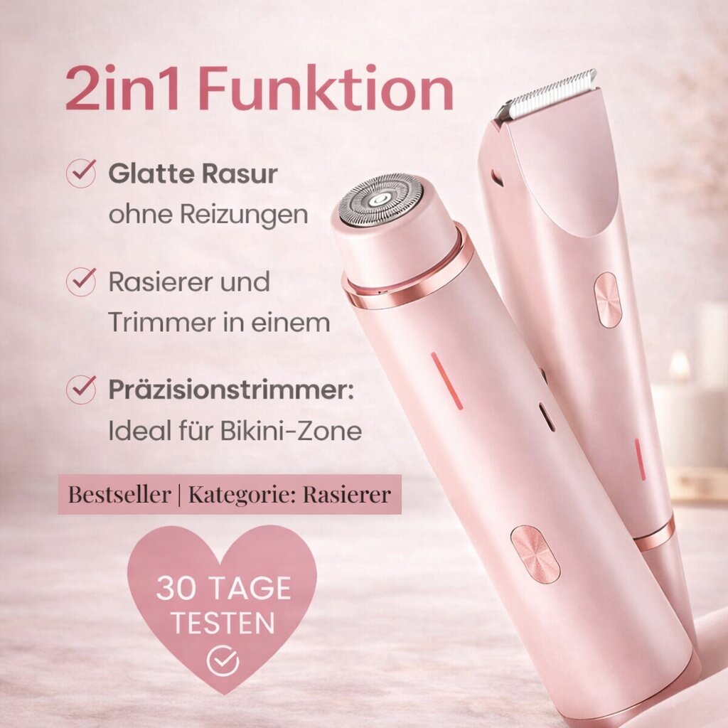 Women's Bikini Trimmer – Electric Razor with 2 Attachments | IntimLisse