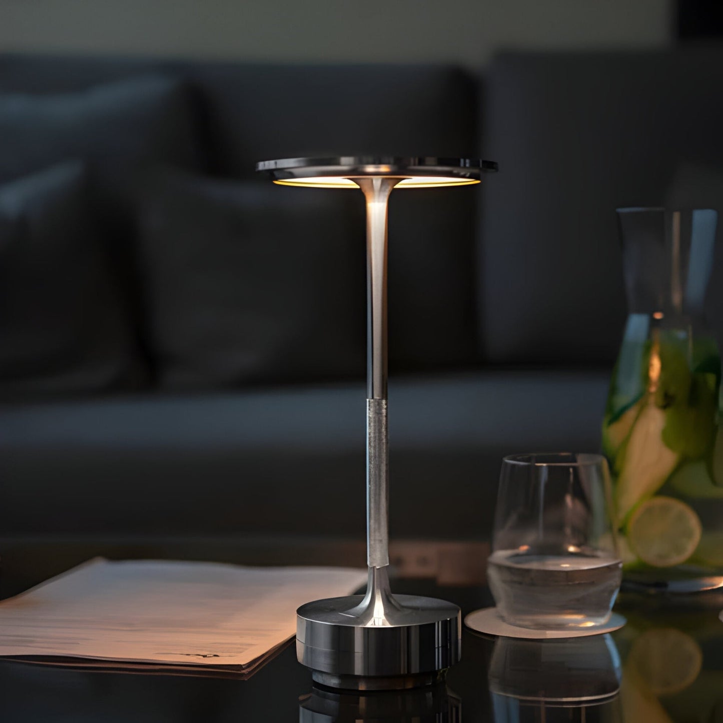 Wireless Table Lamp – Rechargeable LED Living Room Light | LumaViva