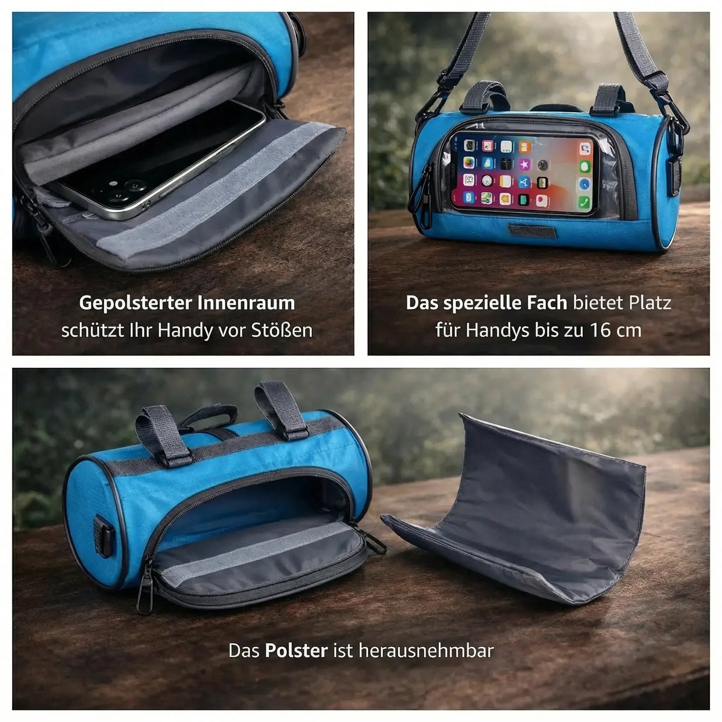 Waterproof Bike Handlebar Bag – Touchscreen Compatible | Tourix