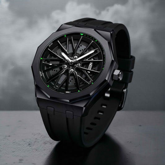 Herren Armbanduhr – Racing-Design mit Silikonband