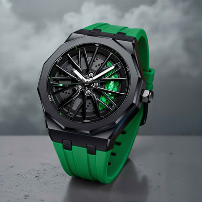 Herren Armbanduhr – Racing-Design mit Silikonband
